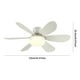 thumbnail image 2 of Ventilador E26/27 Luz de enchufe 40W Techo con control remoto para cocina (cristal grande), 2 of 2