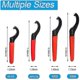 thumbnail image 5 of Coilover Wrench, Hook Wrenches Tools Set Shock Spanner Wrench Set C-shape Spanner Adjustable Spanne, 5 of 5