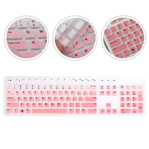 Masteelf Keyboard Protector for KB216 Wired and KM636 Wireless Pink Silicone Cover Compatibility Checked