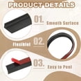 thumbnail image 3 of Uxcell Collapsible Shower Threshold Water Guard, Shower Stopper Barrier Self Adhesive Sink Splash Guard Black 79"x0.79"x 0.47", 3 of 7