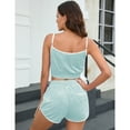 thumbnail image 4 of Womens Sets 2 Piece Outfits Summer Sexy Crop Top and High Waisted Shorts Pajama Set, 4 of 5