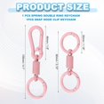 thumbnail image 2 of Keychain Clips with O Rings, Quick Release Key Chain Rings Spring Double Ring Holder, 2 of 5