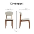 thumbnail image 5 of Elle Decor Coralie Dining Chair Set of 2 Light Gray, 5 of 5