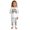 A19 White, variant on Yuncity Girls Pajamas Halloween Printed Hand Drawn Long Sleeve Sleepwear Loungewear 2 Piece Outfit For Daily Lounging Size 3-4 Years White