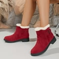 thumbnail image 5 of Wowcloth Women's Platform Round Toe Mid-Calf Boots - Fashion Casual Slip-On with Thick Lining & Low Heel Ankle Booties for Everyday Wear, 5 of 9