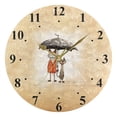 thumbnail image 5 of Cats Umbrella Black 10 inch Wall Clocks Non Ticking Easy to Read Battery Decorative for Home Bathroom Kitchen Bedroom Living Room, 5 of 8