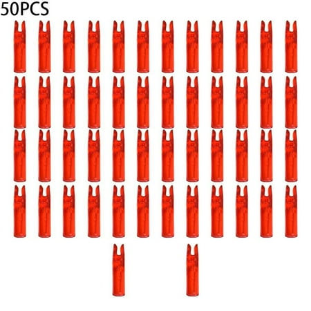 50 Pcs Arrow Nocks Insert Tips ID6.2mm Arrow Shaft Tails Plastic Bow DIY