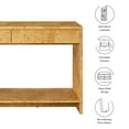 thumbnail image 2 of Hudson 2-Drawer Burl Wood Console Table, 2 of 9