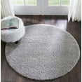 thumbnail image 6 of Nourison Malibu Shag Solid Shag Silver Grey 4' x ROUND Area Rug, (4' Round), 6 of 8