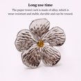 thumbnail image 3 of Naiovety Servilletero hebilla flor comedor escritorio pañuelos papel titular hogar Bar comedor cocina reutilizable decoración adornos Cocina y Comedor Plata Naiovety HA066923-03, 3 of 6