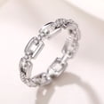 thumbnail image 2 of 18K Gold Plated Chain Link Ring | Open Link Ring | Statement Chain Ring, 2 of 7