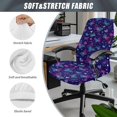 thumbnail image 6 of HELLHERO Butterfly Print Office Desk Chair Covers, Chair Covers for Computer Washable, Stretchable Office Chairs Cover Easy to Install, Home Decor, Purple, 6 of 7