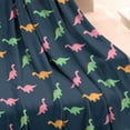 thumbnail image 2 of DarkBlue Cartoon Dinosaurs Pattern Blanket,Comfortable Soft Flannel Throw Blanket,All Season,Warm Lightweight Blankets for Sofa Bed Couch Living Room Chair,50"x60", 2 of 4
