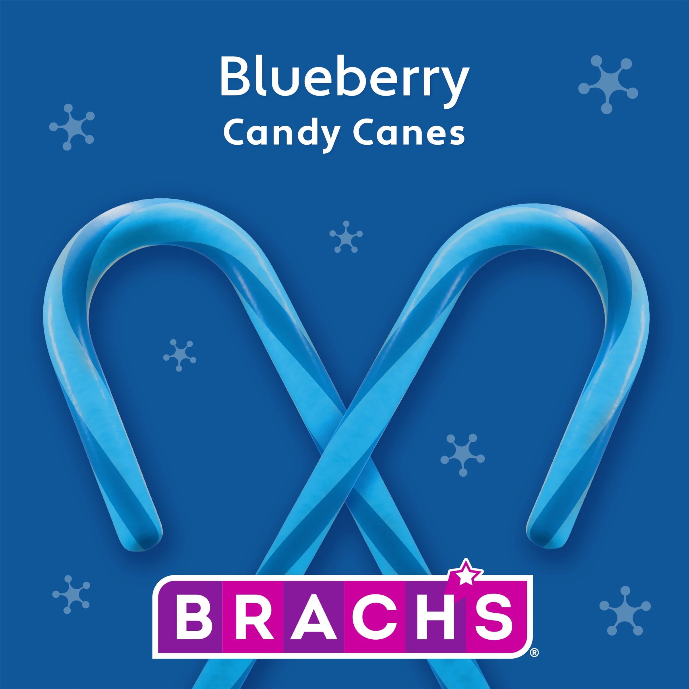 (2 pack) Brach's Blueberry Candy Canes, Holiday Christmas Candies, Christmas Candy Ornaments, 5.3 oz Box, 12 Count