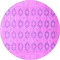 thumbnail image 1 of Ahgly Company Indoor Round Oriental Purple Traditional Area Rugs, 4' Round, 1 of 4