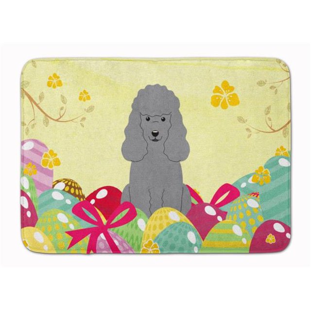 Carolines Treasures BB6068RUG Easter Eggs Poodle Silver Machine Washable Memory Foam Mat