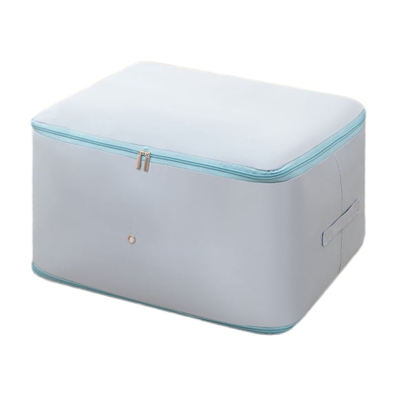 Quilt Storage Bag with Reinforced Handles & Sturdy Zipper, Large Capacity Moving Organizer for Clothes, Blankets, Pillows – Foldable, Washable, Transparent Window – 1 Pack