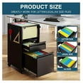 Rolling File with 2 Drawer, Mobile Files Cart with Lock and
