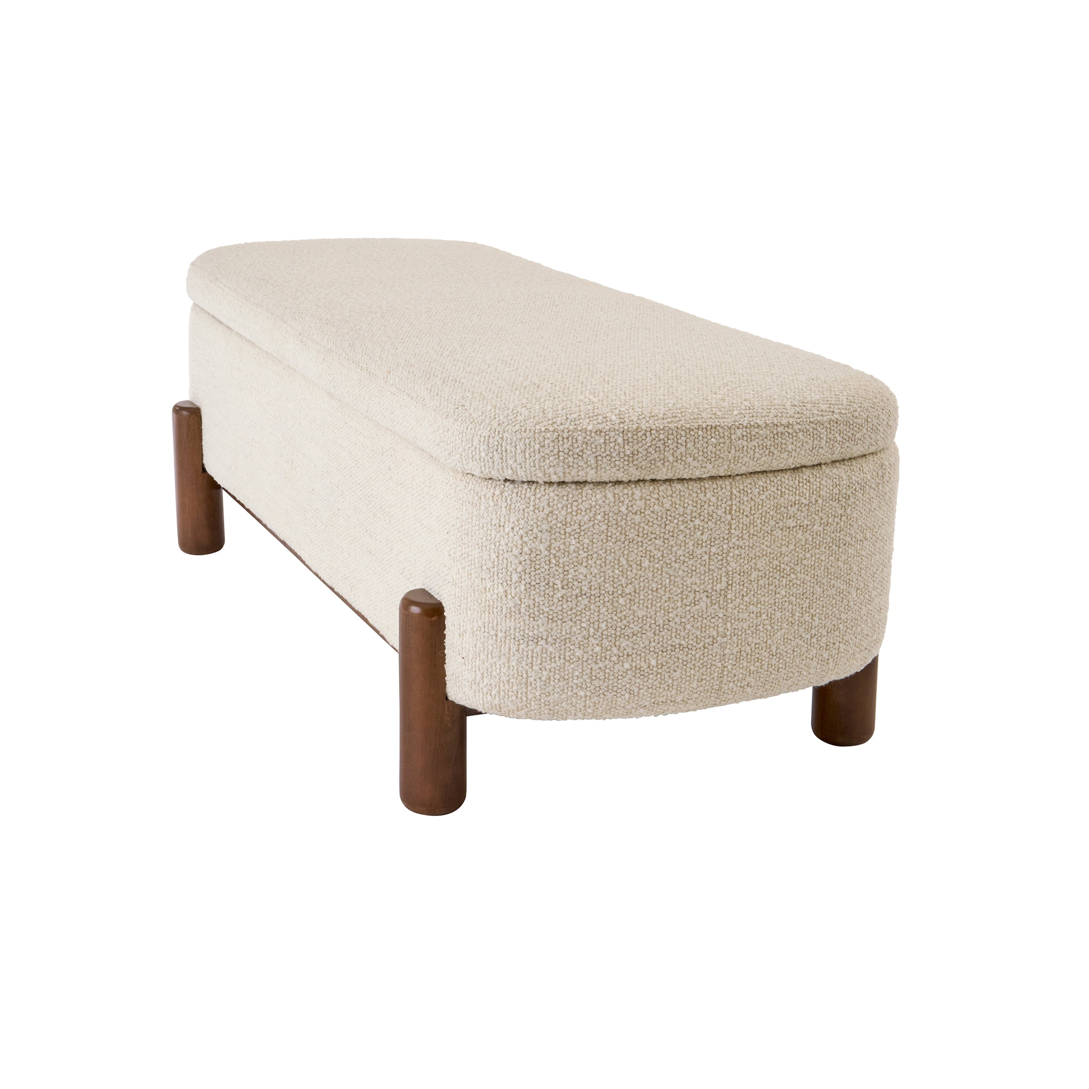 Better Homes & Gardens Adlin Storage Bench, Cream Boucle