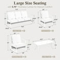 thumbnail image 6 of MF Studio 7-Seater Patio Conversation Set Metal Outdoor Furniture with Rocking Chair Sofa Gray, 6 of 10