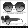 thumbnail image 4 of Womens Octagonal Oversized Retro Chic Fashion Double Rim Sunglasses All Green, 4 of 8