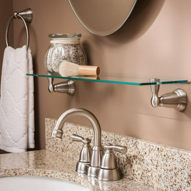 MOEN Banbury 26 in. x 23 in. Frameless Pivoting Wall Mirror in Brushed Nickel MOEN Banbury 26 in. x 23 in. Frameless Pivoting Wall Mirror in Brushed Nickel