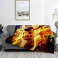 thumbnail image 4 of Manta ligera con estampado de Pokémon de anime japonés para sala de estar, dormitorio, habitación de niños, manta cálida, regalo de Navidad, 4 of 5