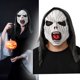thumbnail image 3 of Face Cover Con Black Turban Halloween Props Demon Face Covering Para Halloween Carnival Masquerade Yuarrent HA046568-01, 3 of 6