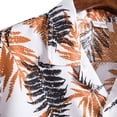 thumbnail image 5 of ALLLIST Men's Shirts with Pockets Short Sleeve Collared Button Down Shirts Casual Hawaiian Orange Mens Clothing, 5 of 9
