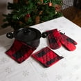 thumbnail image 2 of Fabstyles Buffalo Check Terry Oven Mitts (Pair), 100% Cotton, 14" x 7", 2 of 2