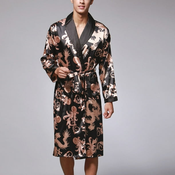 Simulation Silk Plus Size Lingerie Robe Dressing Gown - Walmart.com