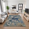 thumbnail image 6 of Addison Rugs Mayfield Premium Machine Washable Transitional Floral Navy Rectangle Rug, 8' x 10', 6 of 6