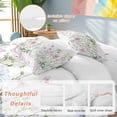 thumbnail image 2 of Spring Wildflowers Comforter Set Full Size, Pink Morocco Blue Flower Plant Country Soft Bedding Set for Man Woman, 4 Pieces Duvet Cover Set with Fitted Sheet, 2 Pillowcases, 2 of 9