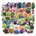 thumbnail image 3 of 70PCS Luggage Sticker Removable Succulent Cactus Laptop Sticker Guitar Sticker, 3 of 6
