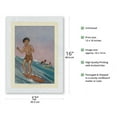 thumbnail image 2 of Surfing Boys - Book Cover Plate From Kala of Hawaii - Vintage Illustration by Ninon MacKnight c.1936 - Japanese Unryu Rice Paper Art Print (Unframed) 12 x 16 in, 2 of 4