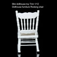 thumbnail image 4 of Baohd Mini Chaise Berçante Échelle 1/12 Chaises Miniatures Petits Objets Modèle Blanc 1Ensemble, 4 of 6
