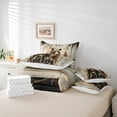thumbnail image 6 of Manfei Brown Bear Bedding Comforter Set 7 Pieces, Woodland Wildlife Queen Bedding Sets, Gray Barn Door Queen Sheet Sets, Vintage Lodge Cabin Bedroom Decor, 6 of 8