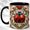 Black, variant on Ornate Ladybug Coffee Mug, Garden Insect Mug, Ceramic 11 oz