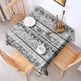 thumbnail image 2 of Black Geometric Triangle Diamond Pattern Square Tablecloth,Waterproof Square Table Cover,Wipeable Spillproof Washable Table Cover for Home Kitchen Party Decor 42"X42"(107x107cm), 2 of 6