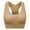 Apricot, variant on Women Front Cross Side Buckle Lace Bras Seamless No Steel Ring Sports Workout Gym Activewear with Removable Bra