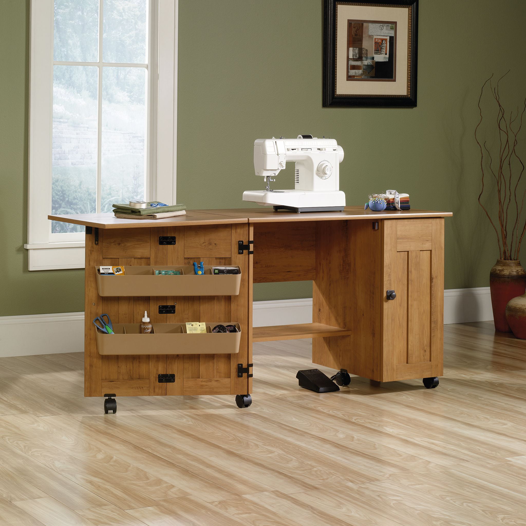 Sauder Sewing And Craft Table Multiple Finishes Walmart Com