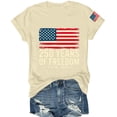 thumbnail image 5 of Only Moment American Pride Graphic Tee Crew Neck Short Sleeve Patriotic Graphic Tee 4th of July Independence Day Shirt Casual Short Sleeve Tops Beige,M, 5 of 5