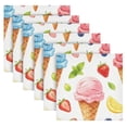 thumbnail image 2 of Iauyy Satin Napkins Set of 4- Multicolor Ice Cream Print DIY Printing Decoration Cloth Napkin- Easy Care for Home/Party, 2 of 8