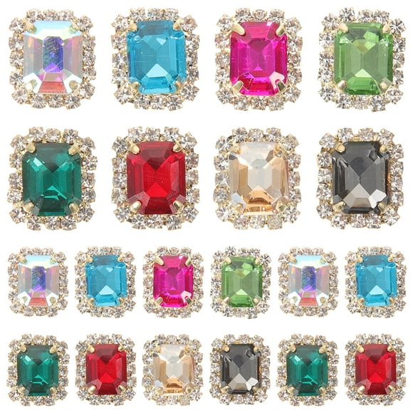 20 piezas garras de diamantes de imitación, decoraciones pequeñas y delicadas, diamantes de imitación en forma de garra