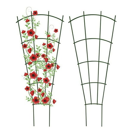 1 Pcs 15.72 Indoor Plant Trellis for Potted Plants Climbing Outdoor Metal Garden Trellis Houseplants Flowers Vine Ivy Fan Shape Plant Rack Vine Metal Bracket