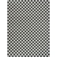 thumbnail image 2 of Hauteloom Kaysar Living Room, Bedroom Machine Washable Area Rug - Square Piles, Checkered - White, Petrol Blue - 9'2" x 12', 2 of 12