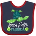 thumbnail image 3 of Inktastic Boca Raton, Florida Happy Sea Turtle Boys or Girls Baby Bib, 3 of 4