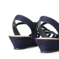 thumbnail image 4 of DREAM PAIRS Women's Strappy Wrapped Slip On Dressy Wedge Sandals Comfortable Low Heel Casual Summer Shoes, 4 of 6