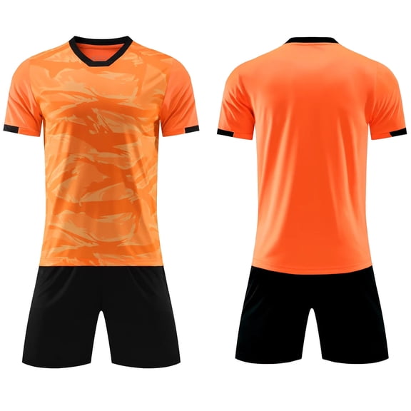 Edvintorg Boys Soccer Jersey Set 2 Piece Short Sleeve Crewneck Shirts and Shorts Boys Football Outfits Size 1-14