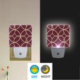 thumbnail image 2 of Yayeee LED Night Light for The Home Plug in With Light Sensors 2 Pack, Red Circles, 2 of 6
